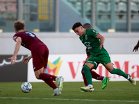 Carlo Zammit Lonardelli of Floriana is in action during the Malta 360 Sports Premier League soccer match between Floriana and Gzira United a...