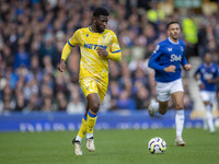 Jefferson Lerma #8 of Crystal Palace F.C. is in action during the Premier League match between Everton and Crystal Palace at Goodison Park i...