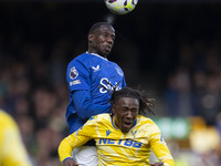 During the Premier League match between Everton and Crystal Palace at Goodison Park in Liverpool, England, on September 28, 2024. (