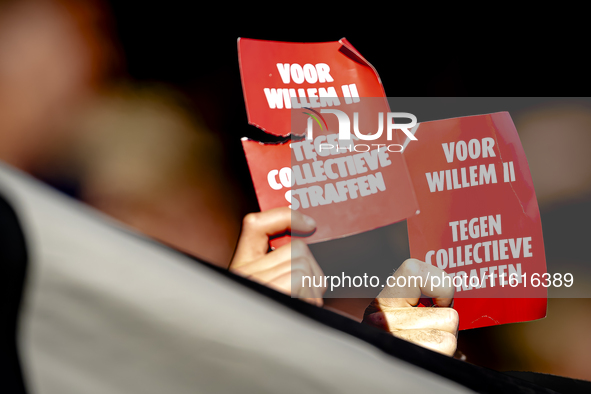 Action against the KNVB during the match Willem II vs. PSV at the Koning Willem II stadium for the Dutch Eredivisie season 2024-2025 in Tilb...