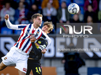 Willem II forward Kyan Veasen and PSV Eindhoven defender Olivier Boscagli during the match Willem II vs. PSV at the Koning Willem II stadium...