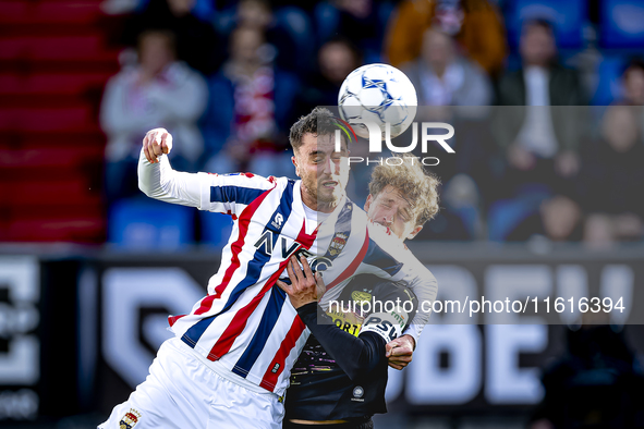 Willem II forward Kyan Veasen and PSV Eindhoven defender Olivier Boscagli during the match Willem II vs. PSV at the Koning Willem II stadium...