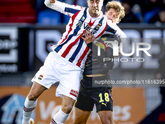 Willem II forward Kyan Veasen and PSV Eindhoven defender Olivier Boscagli during the match Willem II vs. PSV at the Koning Willem II stadium...