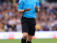 Gavin Ward, the match referee, during the Sky Bet Championship match between Leeds United and Coventry City at Elland Road in Leeds, England...