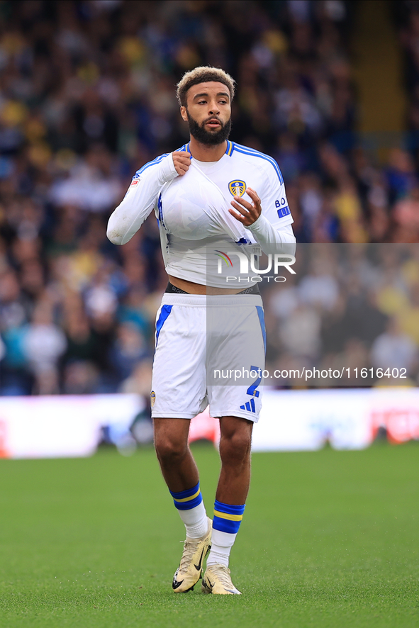 Jayden Bogle (Leeds United) during the Sky Bet Championship match between Leeds United and Coventry City at Elland Road in Leeds, England, o...