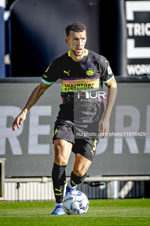 PSV Eindhoven forward Ivan Perisic plays during the match between Willem II and PSV at the Koning Willem II stadium for the Dutch Eredivisie...