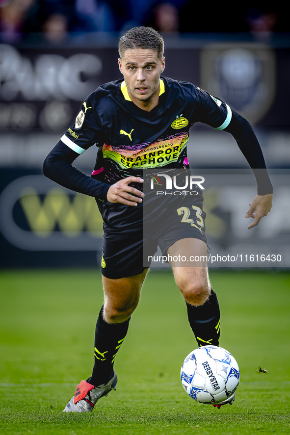 PSV Eindhoven midfielder Joey Veerman plays during the match Willem II vs. PSV at the Koning Willem II stadium for the Dutch Eredivisie seas...