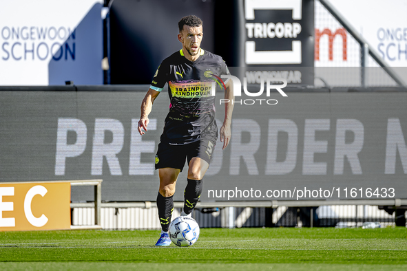 PSV Eindhoven forward Ivan Perisic plays during the match between Willem II and PSV at the Koning Willem II stadium for the Dutch Eredivisie...