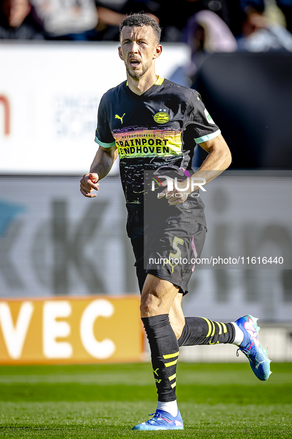 PSV Eindhoven forward Ivan Perisic plays during the match between Willem II and PSV at the Koning Willem II stadium for the Dutch Eredivisie...