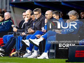 PSV Eindhoven trainer Peter Bosz during the match Willem II - PSV at the Koning Willem II stadium for the Dutch Eredivisie season 2024-2025...