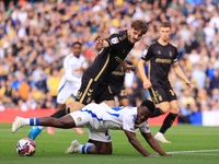 Wilfried Gnonto (Leeds United) goes down but isn't given a penalty during the Sky Bet Championship match between Leeds United and Coventry C...