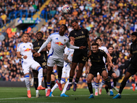 Junior Firpo (Leeds United) battles with Milan van Ewijk (Coventry City) during the Sky Bet Championship match between Leeds United and Cove...