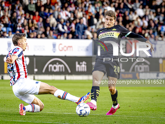 Willem II defender Runar Thor Sigurgeirsson and PSV Eindhoven midfielder Guus Til during the match Willem II vs. PSV at the Koning Willem II...