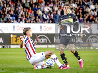 Willem II defender Runar Thor Sigurgeirsson and PSV Eindhoven midfielder Guus Til during the match Willem II vs. PSV at the Koning Willem II...