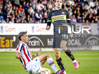 Willem II defender Runar Thor Sigurgeirsson and PSV Eindhoven midfielder Guus Til during the match Willem II vs. PSV at the Koning Willem II...