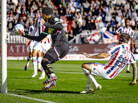 PSV Eindhoven midfielder Malik Tillman and Willem II defender Mickael Tirpan during the match Willem II vs. PSV at the Koning Willem II stad...