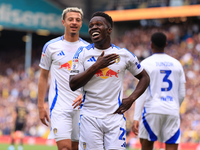 Wilfried Gnonto (Leeds United) scores his team's first goal during the Sky Bet Championship match between Leeds United and Coventry City at...