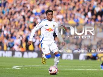 Largie Ramazani (Leeds United) during the Sky Bet Championship match between Leeds United and Coventry City at Elland Road in Leeds, England...