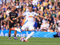 Mateo Joseph (Leeds United) shoots from a distance during the Sky Bet Championship match between Leeds United and Coventry City at Elland Ro...