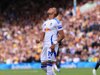 Mateo Joseph (Leeds United) looks disappointed with his shot during the Sky Bet Championship match between Leeds United and Coventry City at...