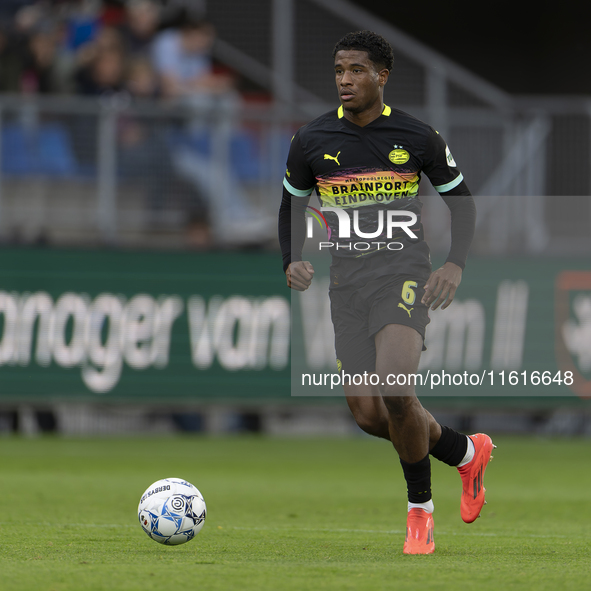 PSV Eindhoven defender Ryan Flamingo during the match Willem II - PSV at the Koning Willem II stadium for the Dutch Eredivisie season 2024-2...