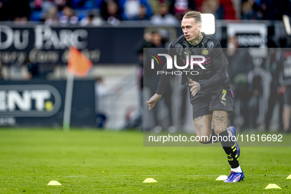 PSV Eindhoven defender Rick Karsdorp plays during the match Willem II vs. PSV at the Koning Willem II stadium for the Dutch Eredivisie seaso...