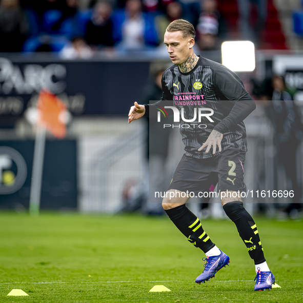 PSV Eindhoven defender Rick Karsdorp plays during the match Willem II vs. PSV at the Koning Willem II stadium for the Dutch Eredivisie seaso...