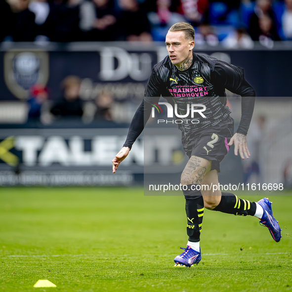 PSV Eindhoven defender Rick Karsdorp plays during the match Willem II vs. PSV at the Koning Willem II stadium for the Dutch Eredivisie seaso...