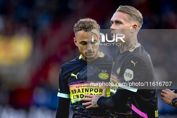 PSV Eindhoven forward Noa Lang and PSV Eindhoven defender Rick Karsdorp during the match between Willem II and PSV at the Koning Willem II S...