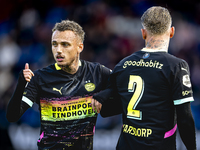 PSV Eindhoven forward Noa Lang and PSV Eindhoven defender Rick Karsdorp during the match between Willem II and PSV at the Koning Willem II S...