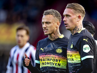 PSV Eindhoven forward Noa Lang and PSV Eindhoven defender Rick Karsdorp during the match between Willem II and PSV at the Koning Willem II S...