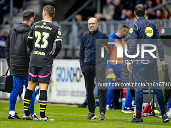 PSV Eindhoven trainer Peter Bosz during the match between Willem II and PSV at the Koning Willem II stadium for the Dutch Eredivisie season...