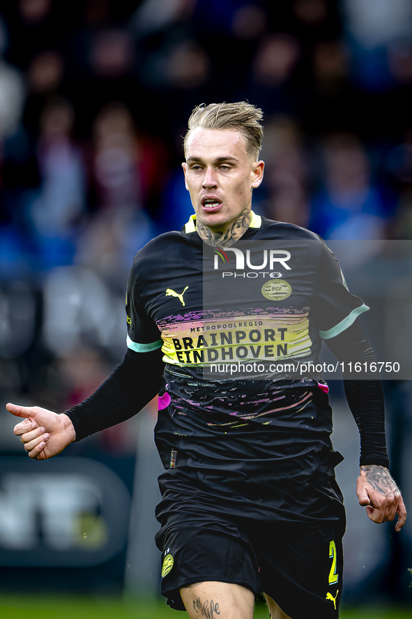 PSV Eindhoven defender Rick Karsdorp during the match Willem II - PSV at the Koning Willem II stadium for the Dutch Eredivisie season 2024-2...