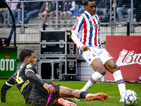 PSV Eindhoven defender Ryan Flamingo and Willem II forward Amar Fatah during the match Willem II vs. PSV at the Koning Willem II stadium for...