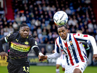 PSV Eindhoven forward Johan Bakayoko and Willem II forward Amar Fatah during the match Willem II vs. PSV at the Koning Willem II stadium for...