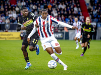 PSV Eindhoven forward Johan Bakayoko and Willem II forward Amar Fatah during the match Willem II vs. PSV at the Koning Willem II stadium for...