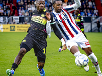 PSV Eindhoven forward Johan Bakayoko and Willem II forward Amar Fatah during the match Willem II vs. PSV at the Koning Willem II stadium for...