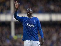 Abdoulaye Doucoure #16 of Everton F.C. at full time during the Premier League match between Everton and Crystal Palace at Goodison Park in L...