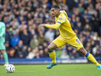 Maxence Lacroix #5 of Crystal Palace F.C. during the Premier League match between Everton and Crystal Palace at Goodison Park in Liverpool,...