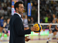 Daniele Santarelli, head coach of Prosecco Doc Imoco Conegliano, during the Supercoppa Fineco Lega Volley Femminile between Prosecco Doc Imo...