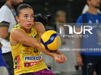 Elena Arici of Prosecco Doc Imoco Conegliano during the Supercoppa Fineco Lega Volley Femminile between Prosecco Doc Imoco Conegliano and Ve...