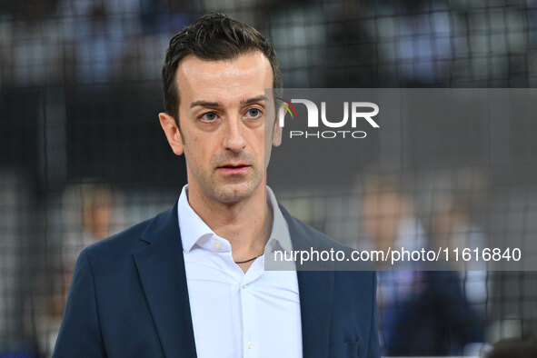 Daniele Santarelli, head coach of Prosecco Doc Imoco Conegliano, during the Supercoppa Fineco Lega Volley Femminile between Prosecco Doc Imo...