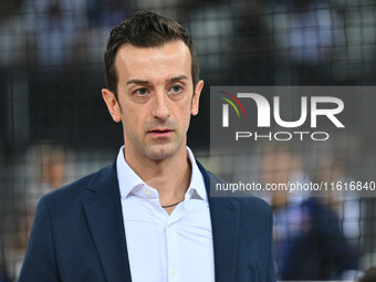 Daniele Santarelli, head coach of Prosecco Doc Imoco Conegliano, during the Supercoppa Fineco Lega Volley Femminile between Prosecco Doc Imo...