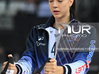 Radostina Marinova of Vero Volley Milano participates in the Supercoppa Fineco Lega Volley Femminile between Prosecco Doc Imoco Conegliano a...