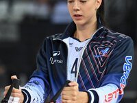 Radostina Marinova of Vero Volley Milano participates in the Supercoppa Fineco Lega Volley Femminile between Prosecco Doc Imoco Conegliano a...