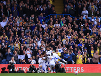 Jayden Bogle (Leeds United) scores his team's second goal during the Sky Bet Championship match between Leeds United and Coventry City at El...