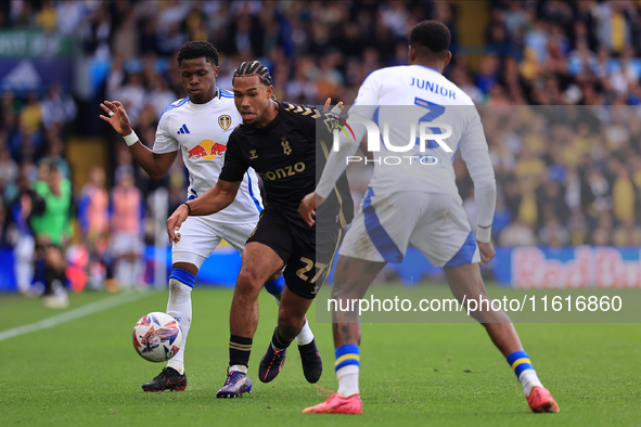 Milan van Ewijk (Coventry City) during the Sky Bet Championship match between Leeds United and Coventry City at Elland Road in Leeds, Englan...