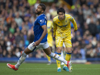 Daichi Kamada #18 of Crystal Palace F.C. during the Premier League match between Everton and Crystal Palace at Goodison Park in Liverpool, E...