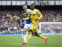 Tyrick Mitchell #3 of Crystal Palace F.C. is in action during the Premier League match between Everton and Crystal Palace at Goodison Park i...