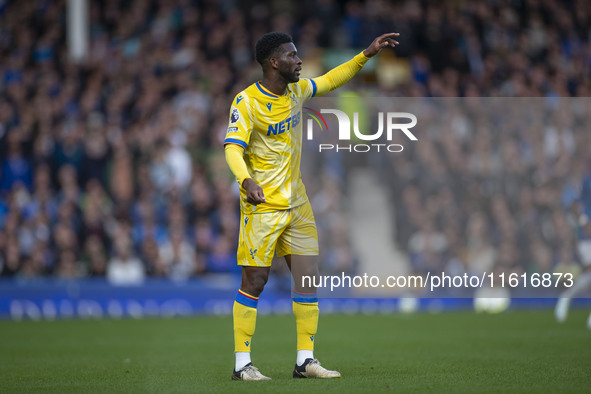 Jefferson Lerma #8 of Crystal Palace F.C. during the Premier League match between Everton and Crystal Palace at Goodison Park in Liverpool,...